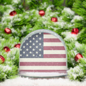 Patriotic American flag snow globe with your photo Sneeuwbol (Kerstmis)