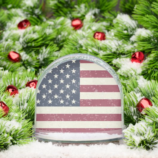 Patriotic American flag snow globe with your photo Sneeuwbol (Kerstmis)