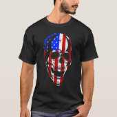 Patriotic American Flag with Skull Bundle for Men T-shirt (Voorkant)