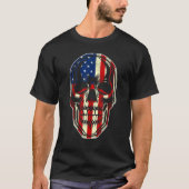 Patriotic American Flag with Skull Bundle for Men T-shirt (Voorkant)