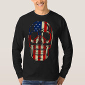 Patriotic American Flag with Skull Bundle for Men T-shirt (Voorkant)