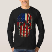 Patriotic American Flag with Skull Bundle for Men T-shirt (Voorkant)