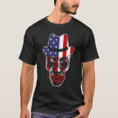 Patriotic American Flag with Skull Bundle for Men T-shirt (Voorkant)