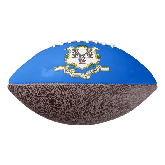 Patriotic american football with Connecticut flag (Gedraaid 270)