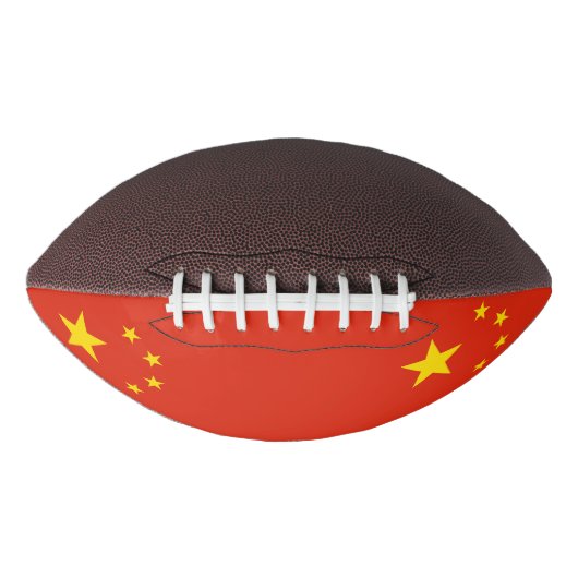 Patriotic American football with flag of China (Voorkant)