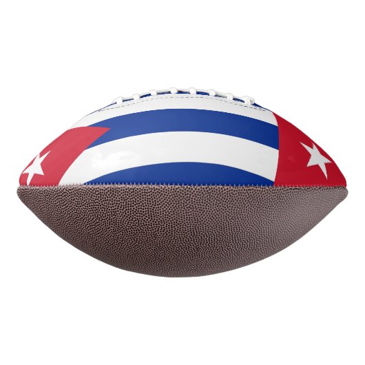 Patriotic american football with flag of Cuba (Gedraaid 270)
