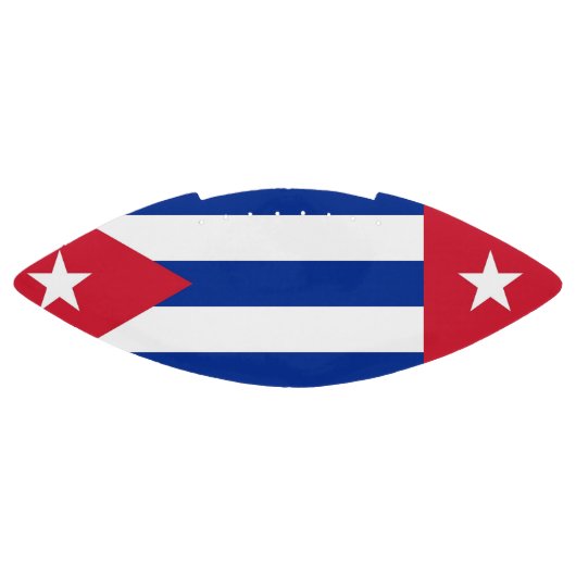 Patriotic american football with flag of Cuba (Paneel)