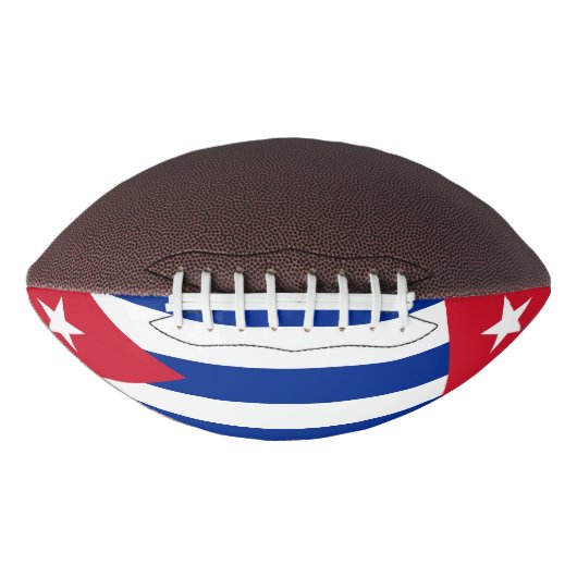 Patriotic american football with flag of Cuba (Voorkant)