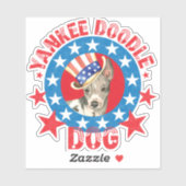 Patriotic American Hairless Terrier Vinyl Sticker (Vel)