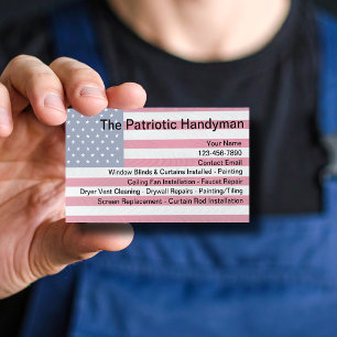 Patriotic American Handyman Services Visitekaartje