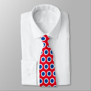 "Patriotic American Red White Blue Polka Dots" Stropdas