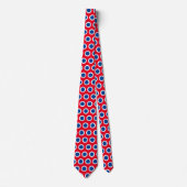 "Patriotic American Red White Blue Polka Dots" Stropdas (Voorkant)