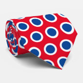 "Patriotic American Red White Blue Polka Dots" Stropdas (Opgerold)