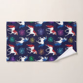 Patriotic American Red White Unicorns Bad Handdoek (Handdoek)