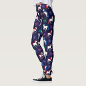 Patriotic American Red White Unicorns Leggings (Links)