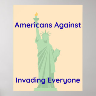 Patriotic American Statue of Liberty Poster