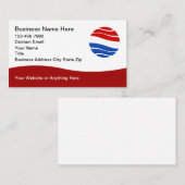 Patriotic American Theme Modern Business Cards Visitekaartje (Voorkant / Achterkant)