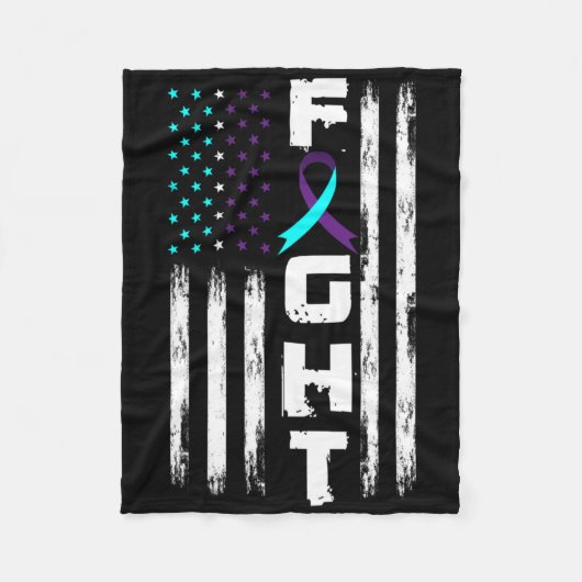 Patriotic American Us Flag Suicide Prevention Awar Fleece Deken (Voorkant)