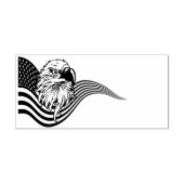 Patriotic American USA Flag Bald eagle art Rubberstempel (Afrduk)