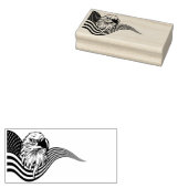 Patriotic American USA Flag Bald eagle art Rubberstempel (Gestempeld)