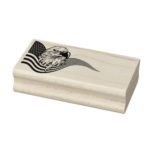 Patriotic American USA Flag Bald eagle art Rubberstempel (Stempel)