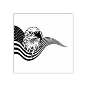 Patriotic American USA Flag Bald eagle art Rubberstempel (Afrduk)