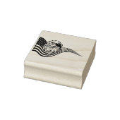 Patriotic American USA Flag Bald eagle art Rubberstempel (Stempel)