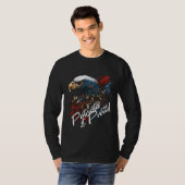 Patriotic and Proud Bald Eagle 4th of July T-shirt (Voorkant volledig)