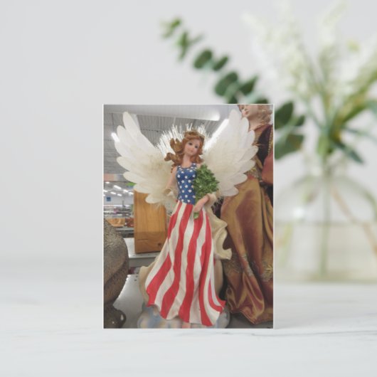 Patriotic Angel Briefkaart (Staand voorkant)