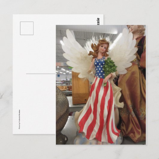 Patriotic Angel Briefkaart (Voorkant / Achterkant)