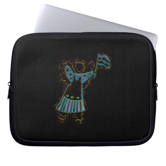Patriotic Angel Laptop Sleeve (Voorkant)