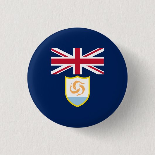 Patriotic Anguilla Flag Button (Voorkant)
