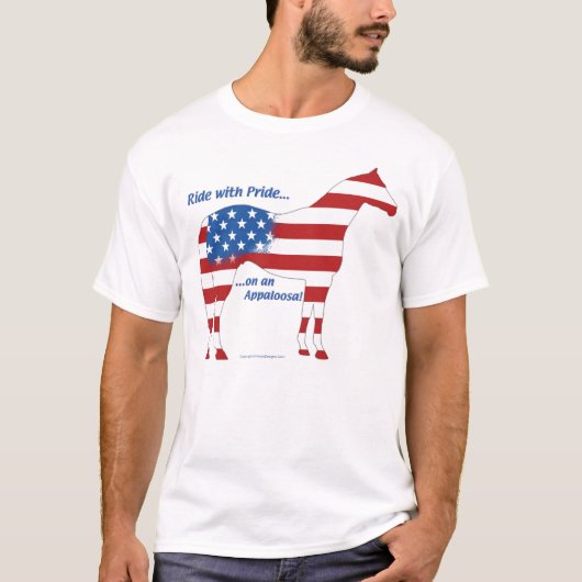 Patriotic Appaloosa Horse T-shirt (Voorkant)
