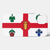 Patriotic Apple Case-Mate, Montreal flag Case-Mate iPhone Case (Achterkant (horizontaal))