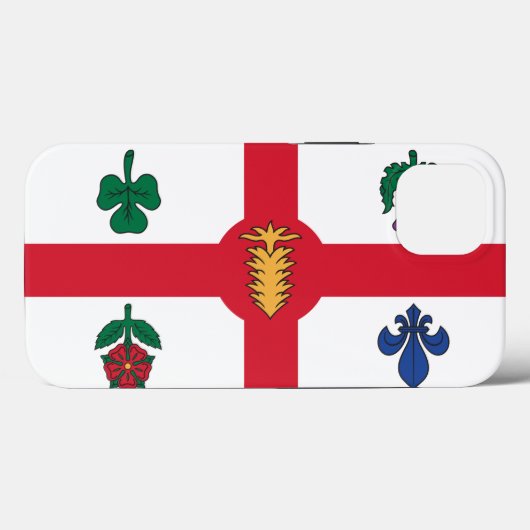 Patriotic Apple Case-Mate, Montreal flag Case-Mate iPhone Case (Achterkant (horizontaal))