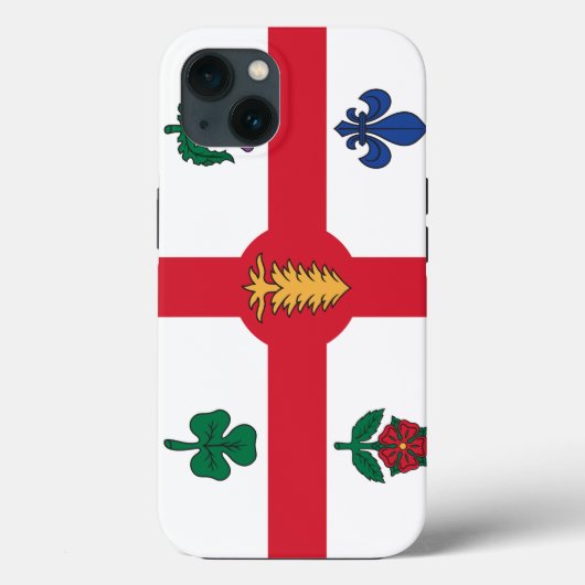 Patriotic Apple Case-Mate, Montreal flag Case-Mate iPhone Case (Achterkant)