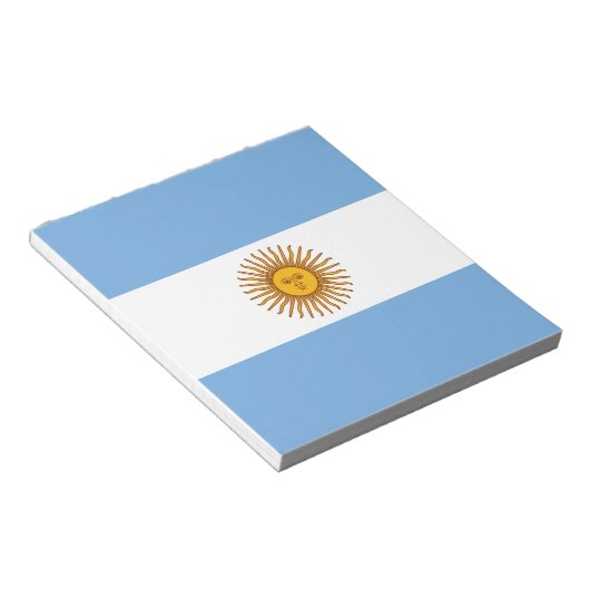 Patriotic Argentinian Flag Notitieblok (Schuin)