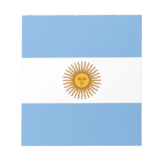 Patriotic Argentinian Flag Notitieblok (Voorkant)
