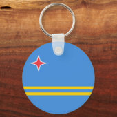 Patriotic Aruba Flag Sleutelhanger (Voorkant)