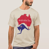 Patriotic Aussie Flag Map  T-shirt (Voorkant)