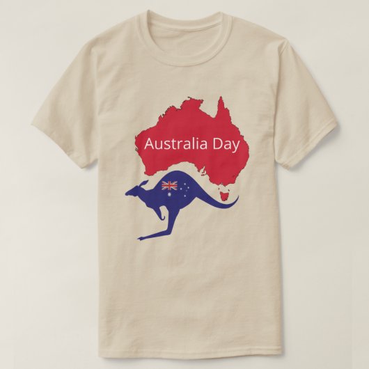Patriotic Aussie Flag Map  T-shirt (Design voorkant)