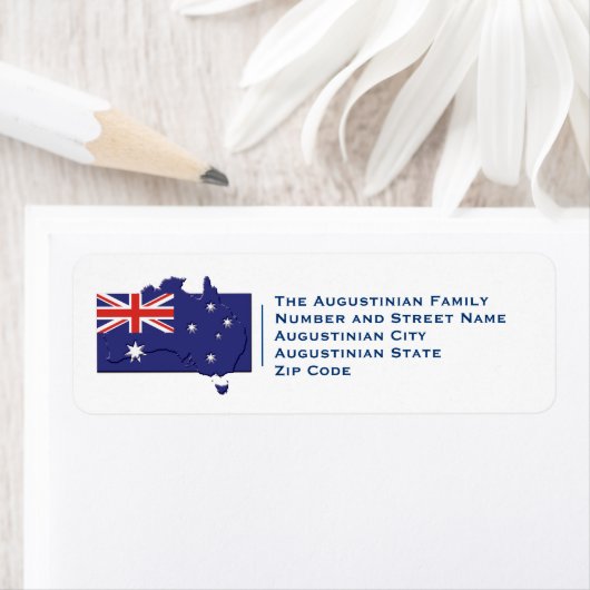 Patriotic | Australian Flag | AUSTRALIA | Return Etiket (Insitu)