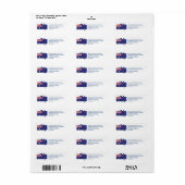 Patriotic | Australian Flag | AUSTRALIA | Return Etiket (Full Sheet)