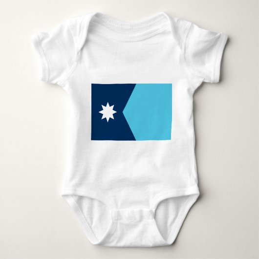 Patriotic baby bodysuit with flag of Minnesota (Voorkant)