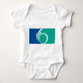 Patriotic baby bodysuit with flag of Ottawa (Voorkant)