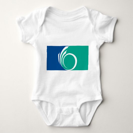 Patriotic baby bodysuit with flag of Ottawa (Voorkant)