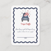 Patriotic Baby Shower Diaper Raffle Card Informatiekaartje (Voorkant)