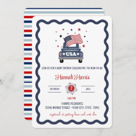 Patriotic Baby Shower Invitation Kaart