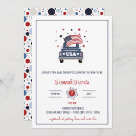 Patriotic Baby Shower Invitation Kaart