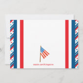 Patriotic Baby Waving Flag Baby shower Invitation Kaart (Achterkant)
